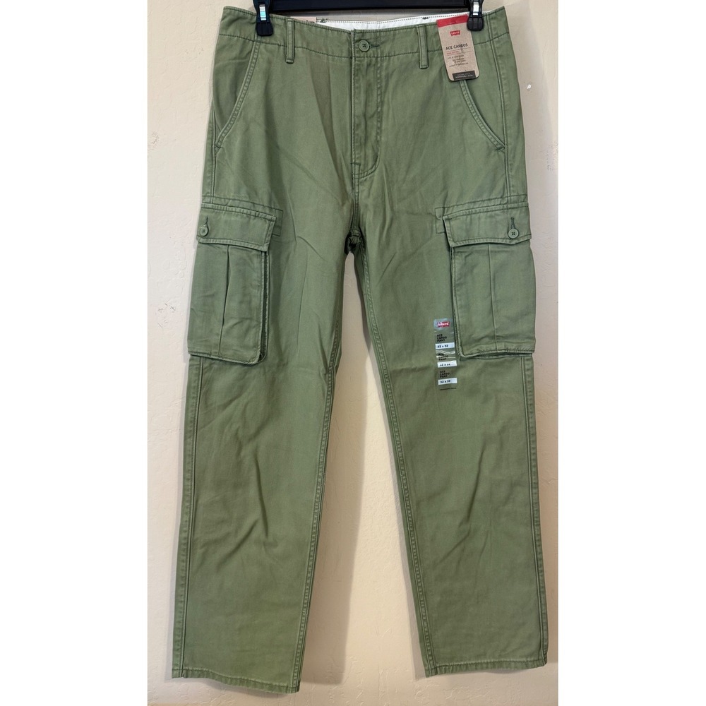 Levis Ace Cargos Men 32x32(30) Green Relaxed Tapered Utility Pants Gorpcore‎ NEW